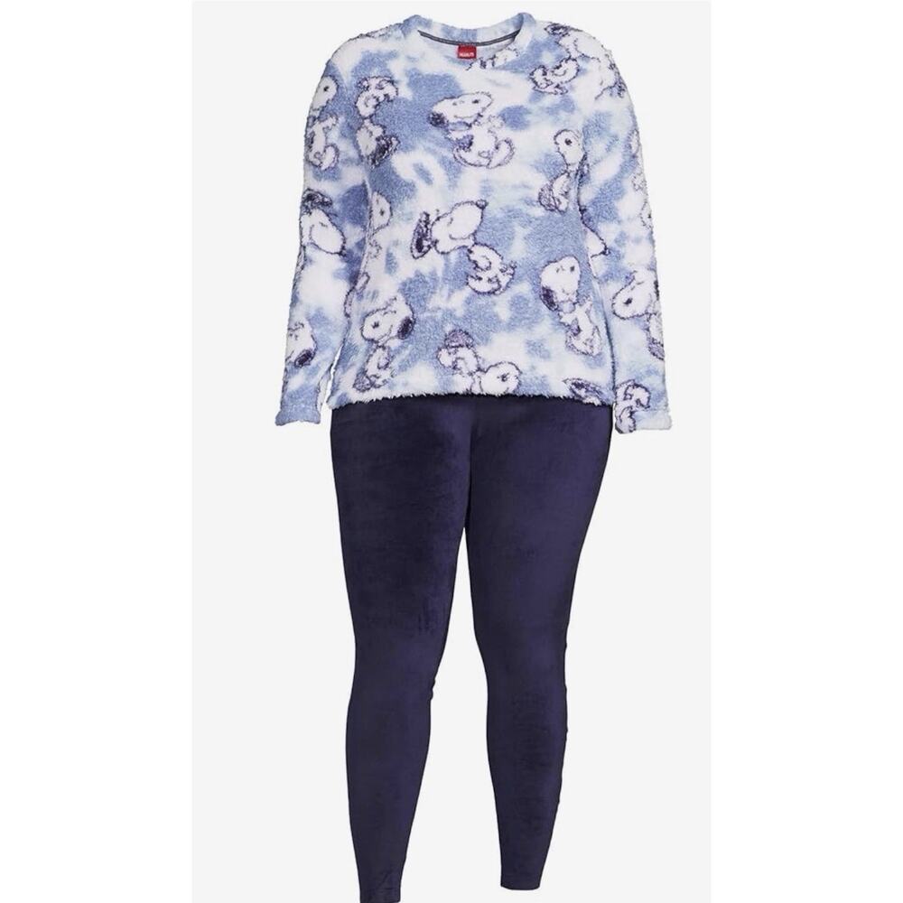 Peanuts Snoopy Women's 2-Piece Pullover and Jogger Pajama Set Size Small
